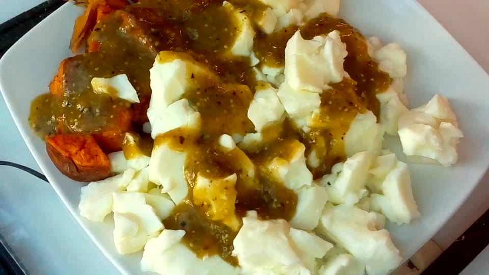 Egg whites with sweet potato