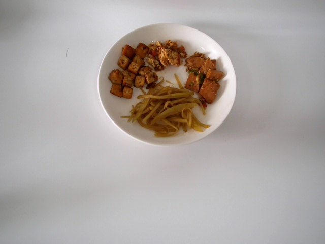 Doubanjiang tofu with green beans